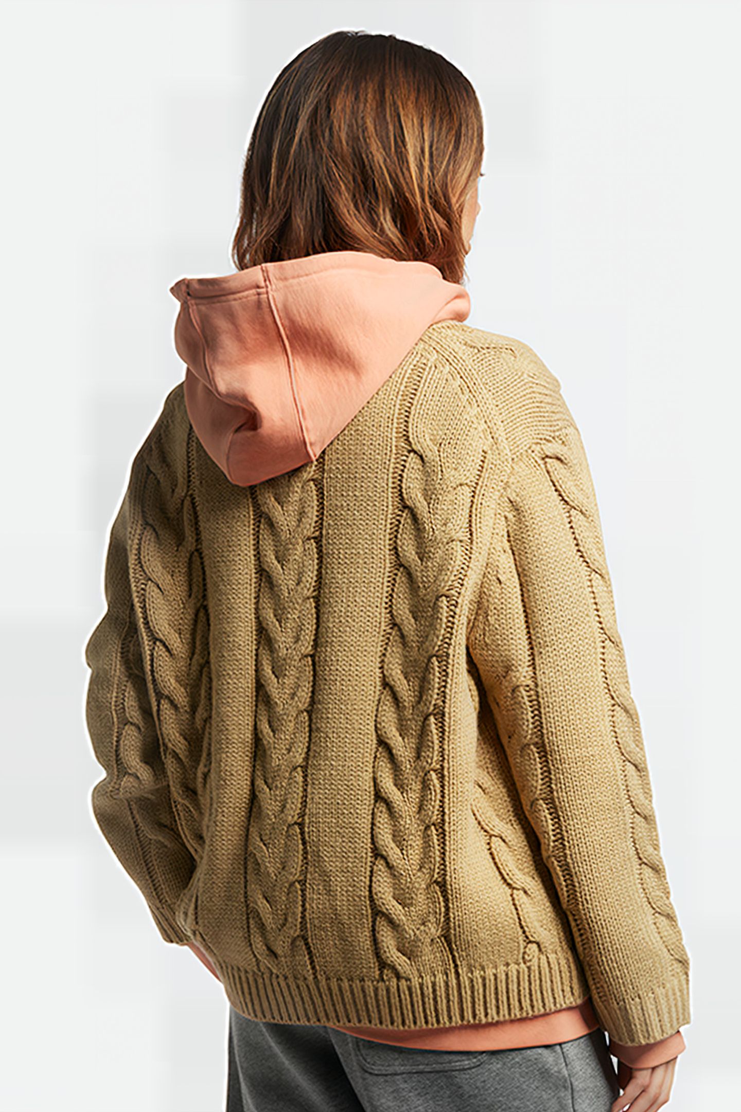 CHUNKY CABLE JUMPER W802 WARM TAN 2