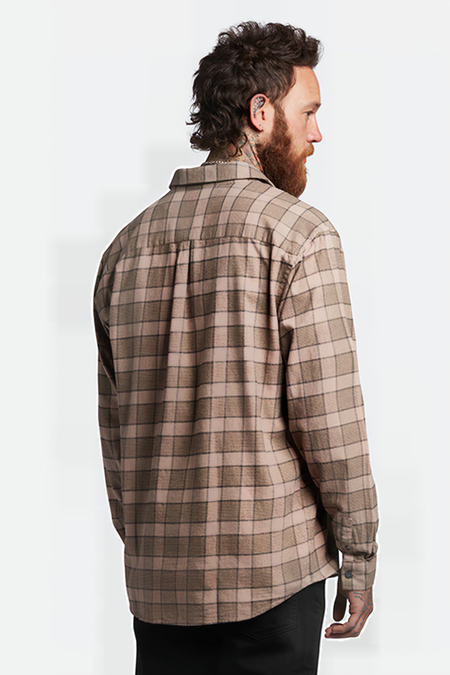 CHECK OVERSHIRT W785 MAUVE DUSK 2