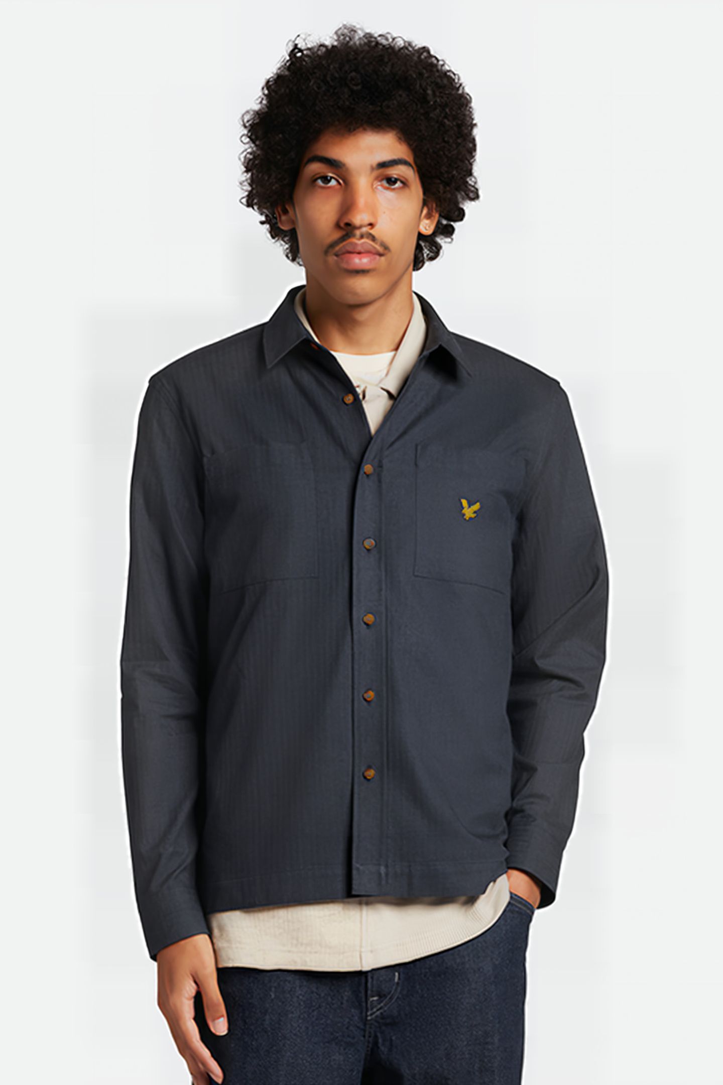 MELTON SHIRT Z271 DARK NAVY 1