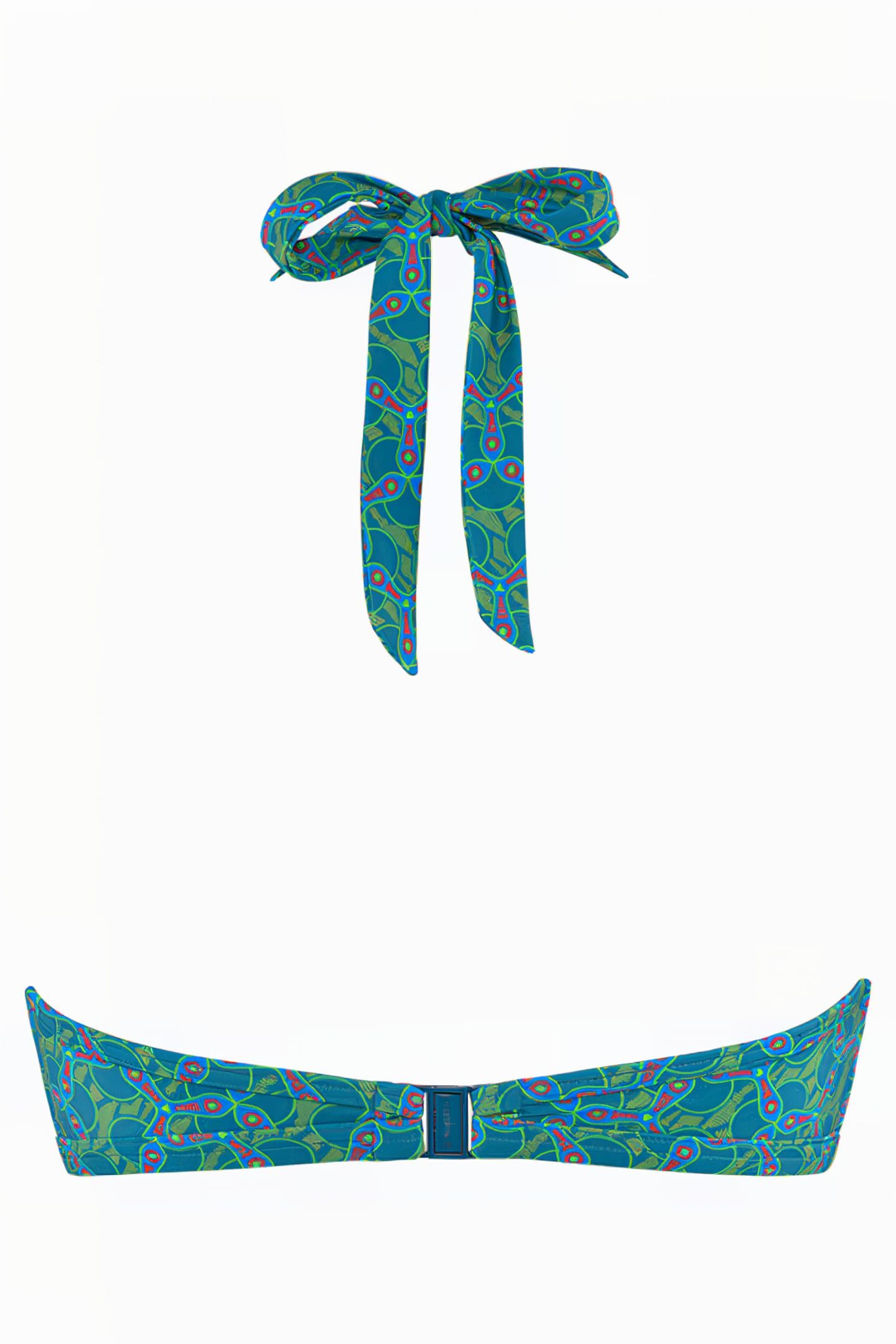 OCEANA LAGOON BLUE AND GREEN PLUNGE BALCONY BIKINI TOP 4