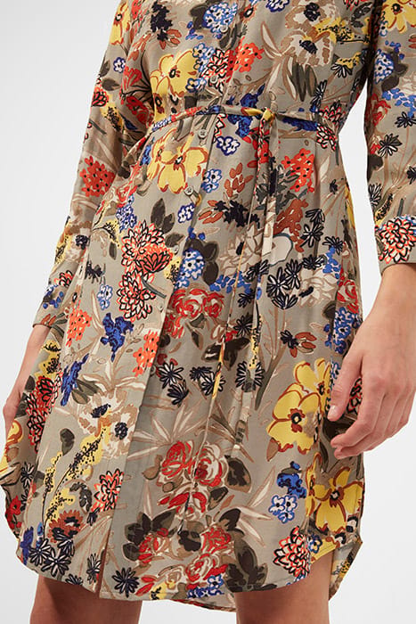BLOSSOM DELPHINE SHIRT DRESS ALUMINIUM MULTI 3