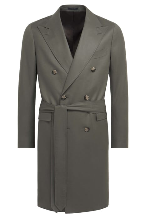 MID GREEN BELTED OVERCOAT 7