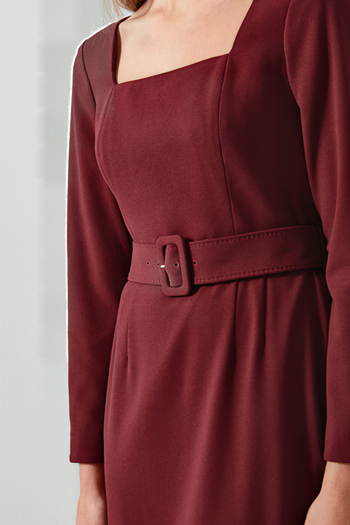 CARRINGTO MIDI DRESS BURGUNDY 4
