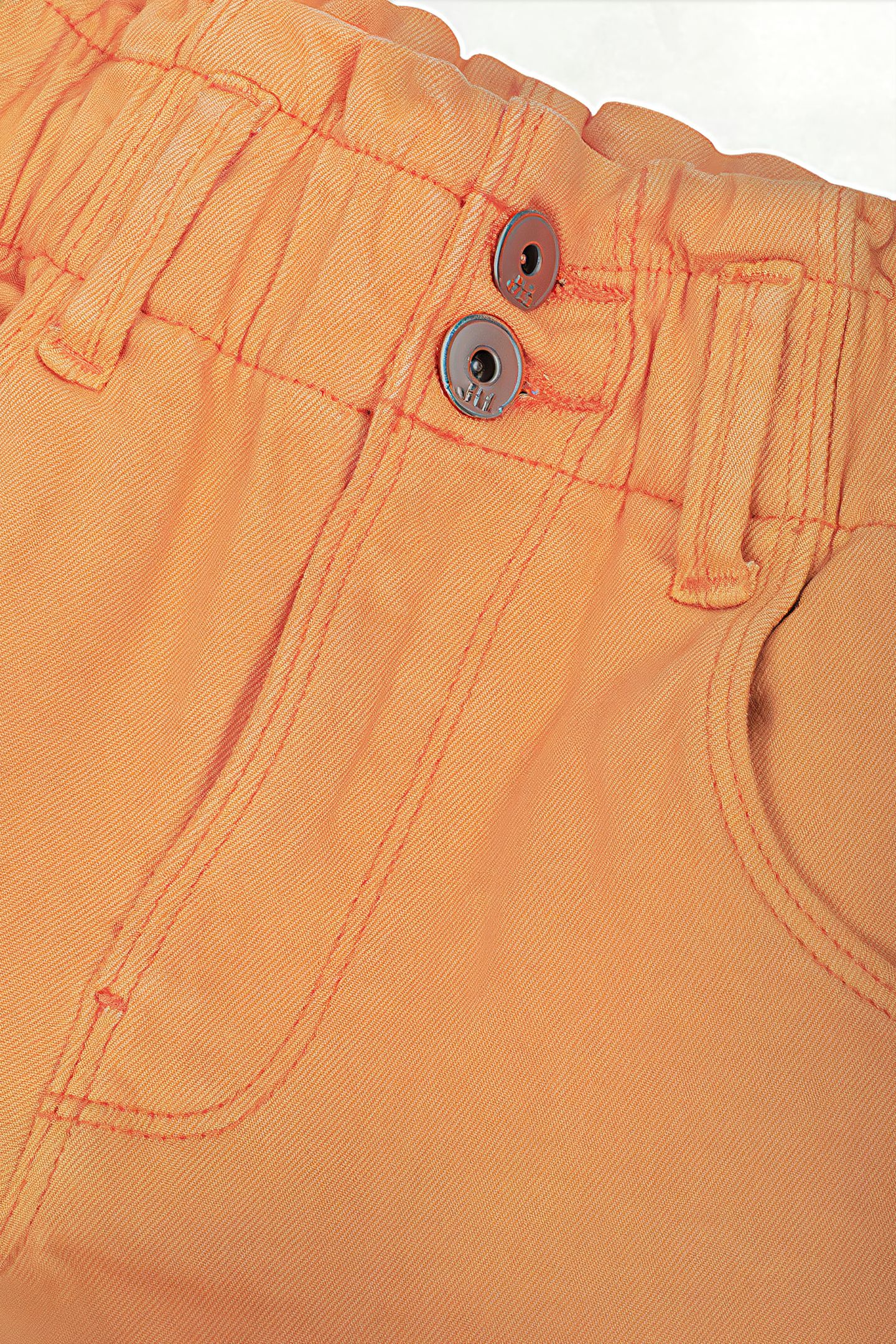 GA-COLOURED PAPERBAG DENIM SHORT JILL&MITCH BY SHOEBY ORANGE 3
