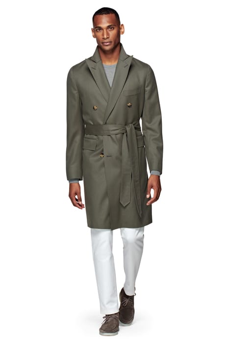 MID GREEN BELTED OVERCOAT 3