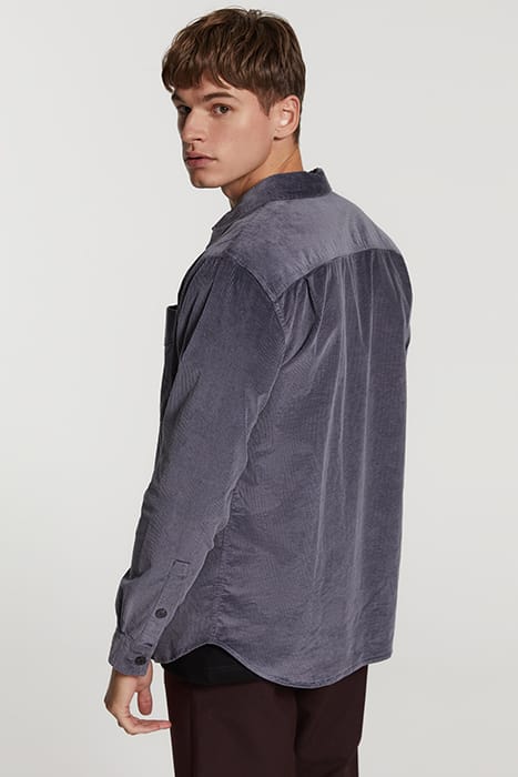 MEN CORDUROY SHIRT DAVE DARK SKY GREY 3
