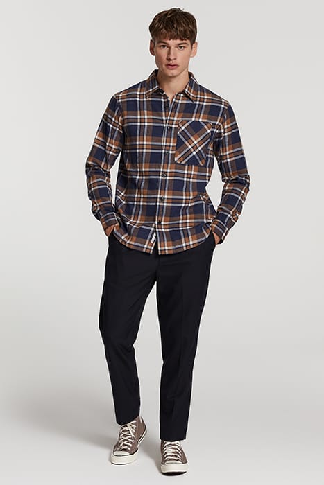 MEN CHECK SHIRT LUKE GINGERBREAD BROWN 4