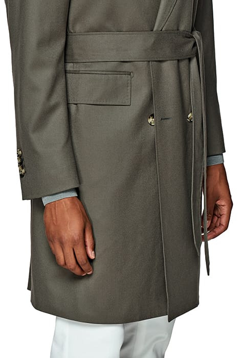 MID GREEN BELTED OVERCOAT 6
