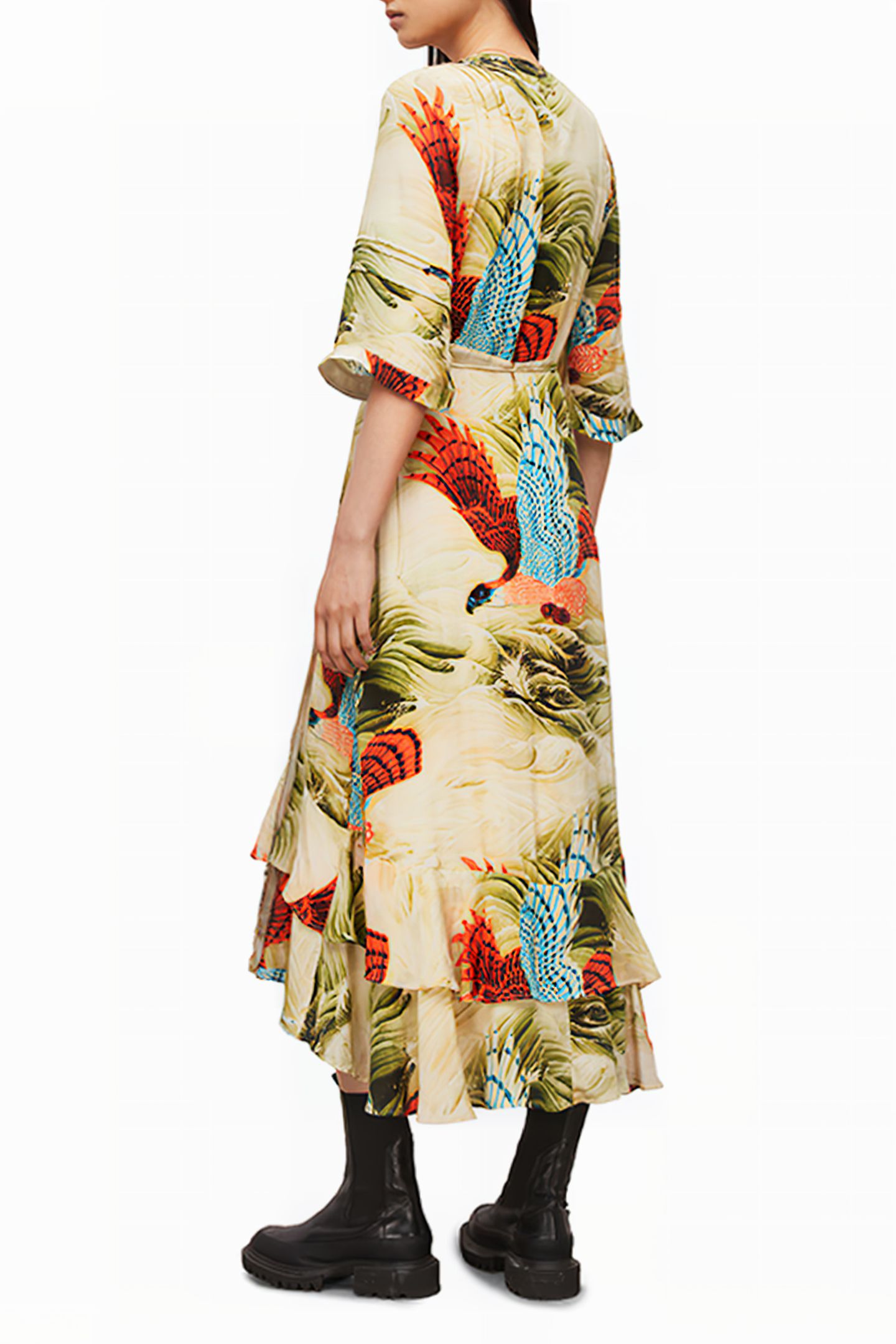 DELANA SWOOP DRESS OLIVE GREEN 2