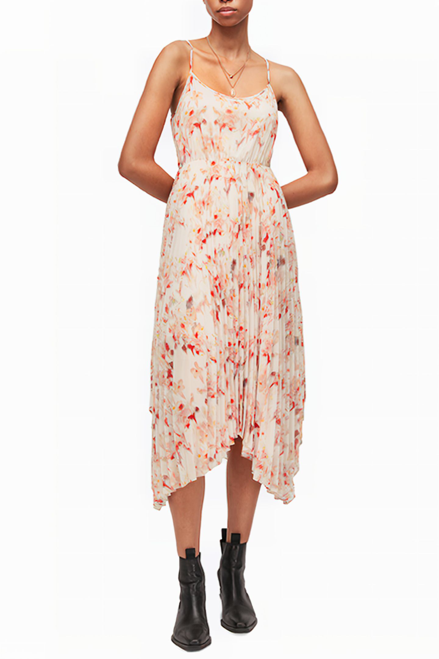 ZELMA MOMO DRESS CHALK WHITE/PINK 2