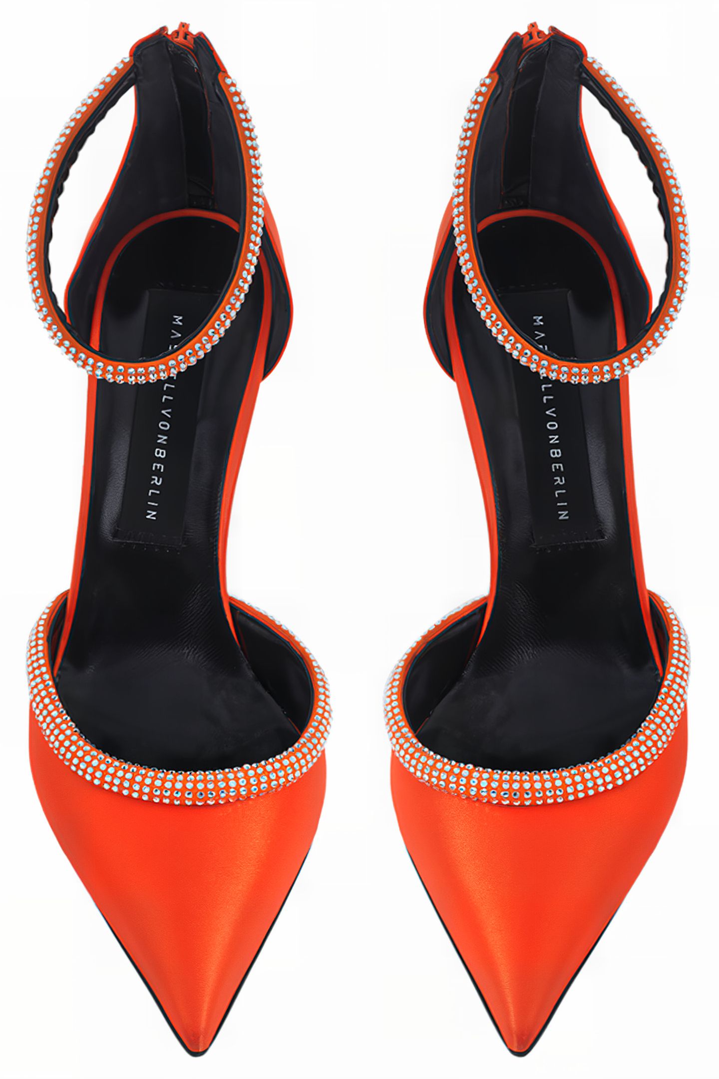 EMBELLISHED ANKLE-STRAP PUMPS FLAME 3