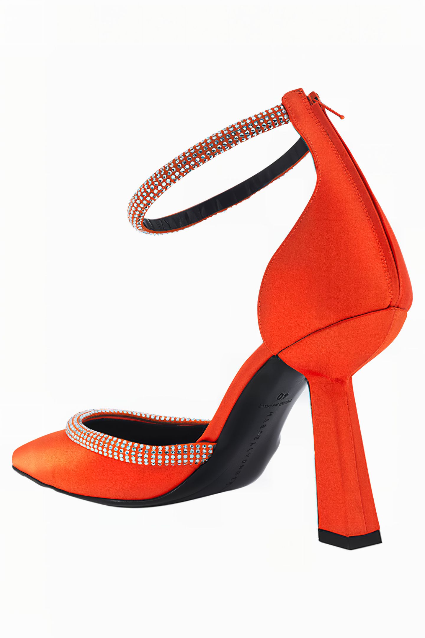 EMBELLISHED ANKLE-STRAP PUMPS FLAME 4