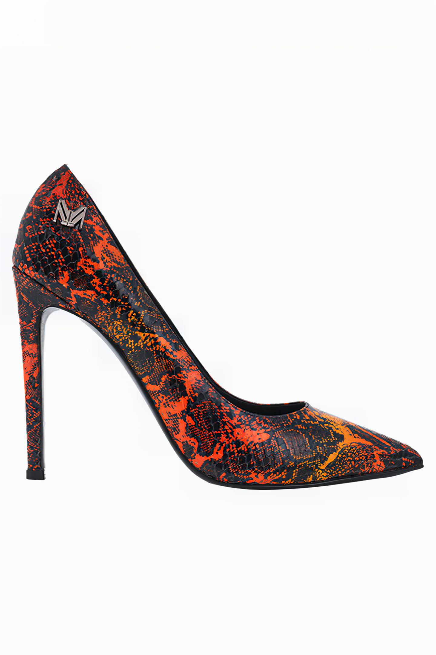 ICON LOGO PUMPS SNAKE PRINT ORANGE 1