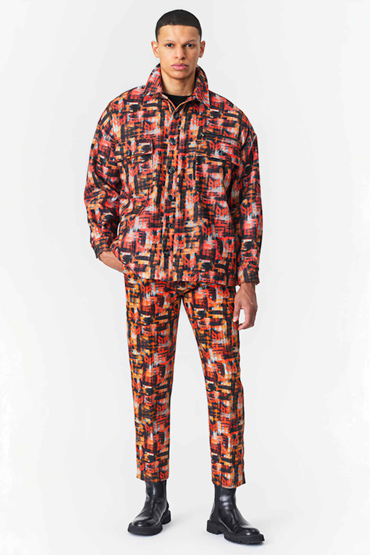 PRINTED SHIRT JACKET CHECK PRINT 2
