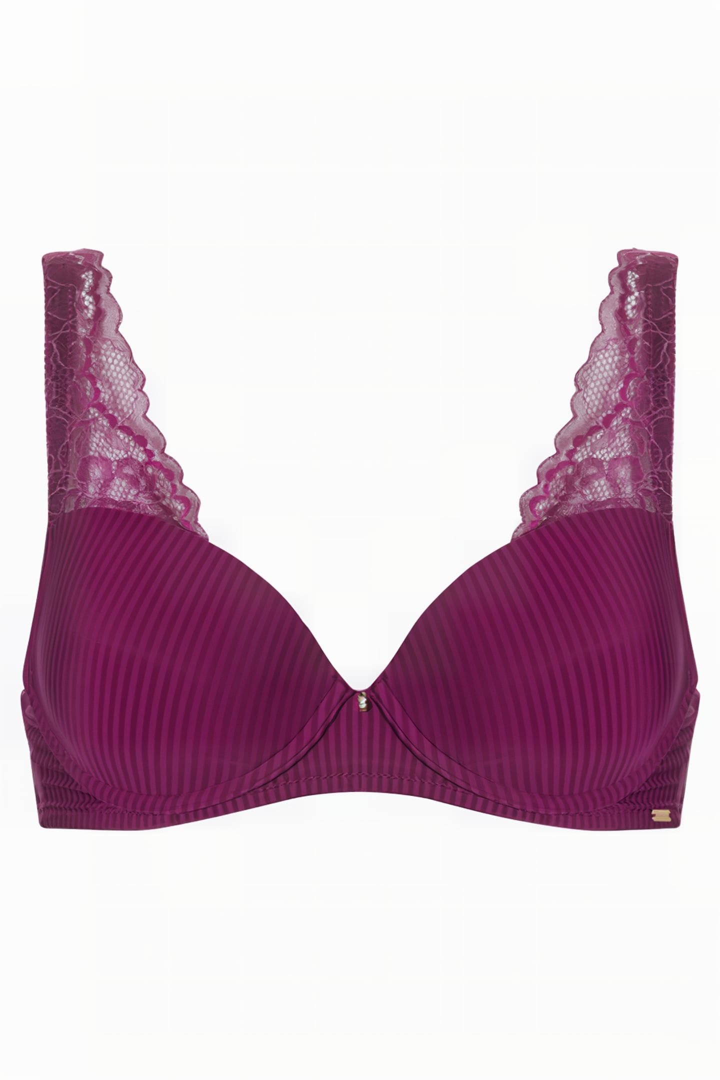 CO BRA TSHIRT DONNA STRIPE LACE RASPBERRY PINK 1