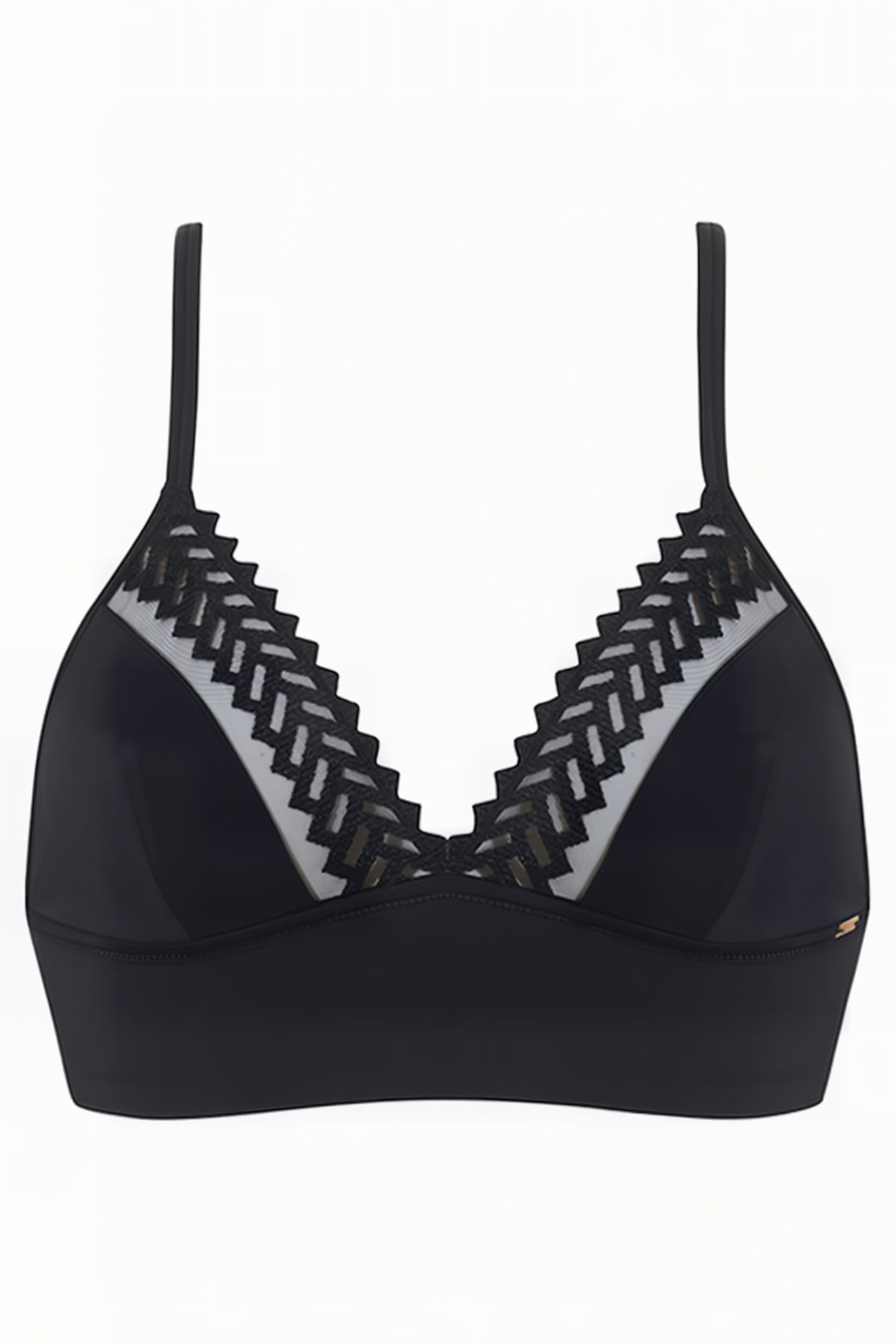 CO BRA WF TSHIRT TRIANGLE BRALETTE GRAP BLACK 1