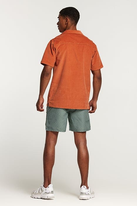 DAVE CORD SHORTSLEEVE SHIRT AUTUMN BROWN 5