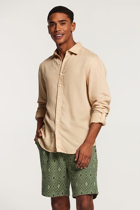 LUCAS LINEN SHIRT WARM SAND BEIGE 8