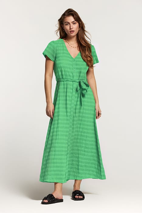 BRAZIL DRESS TASMANIA STRIPE FRESH GREEN 1