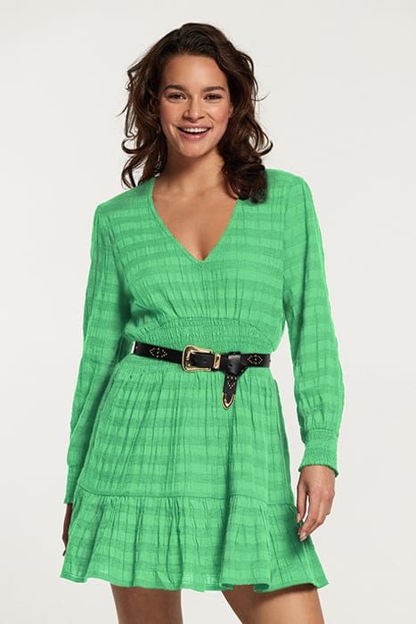 ZARAGOSA DRESS TASMANIA STRIPE FRESH GREEN 1