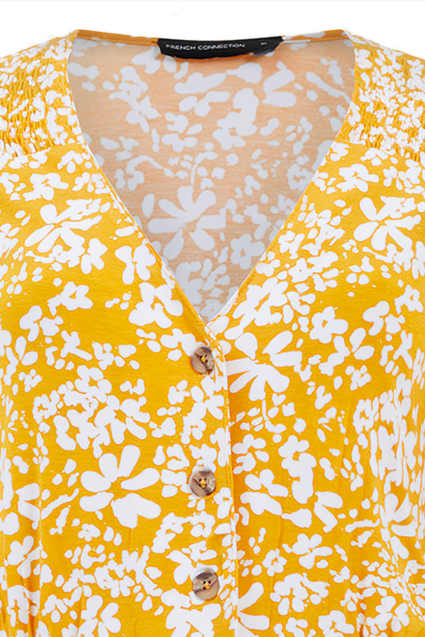 VEE BUTTON-THRU M SAFFRON / WHITE 7
