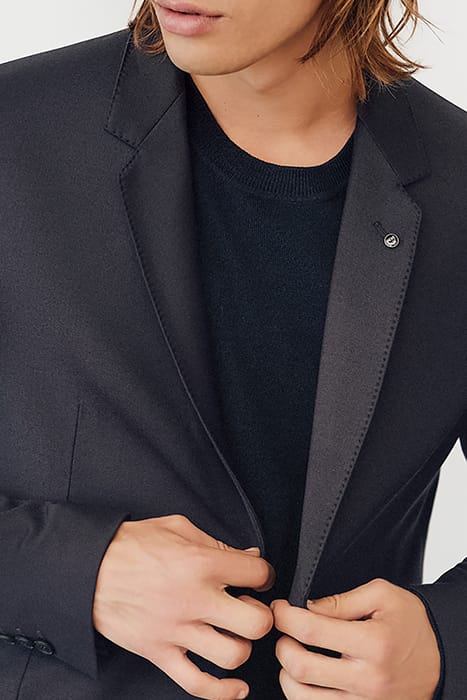 NAVY WASHABLE FLANNEL SUIT JACKET 4