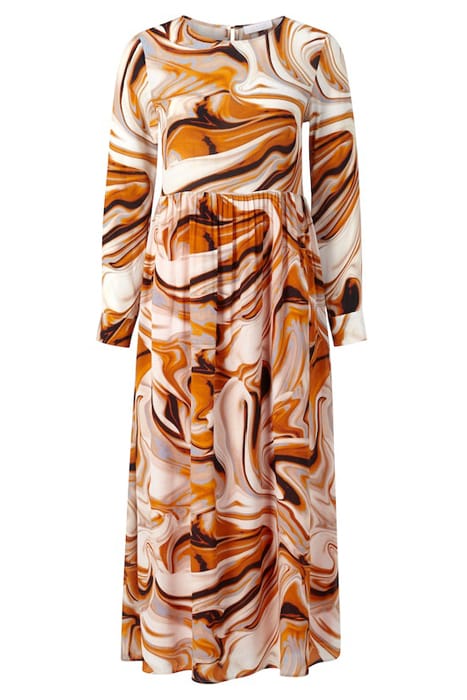 PRINTED MAXI DRESS PUMPKIN 1