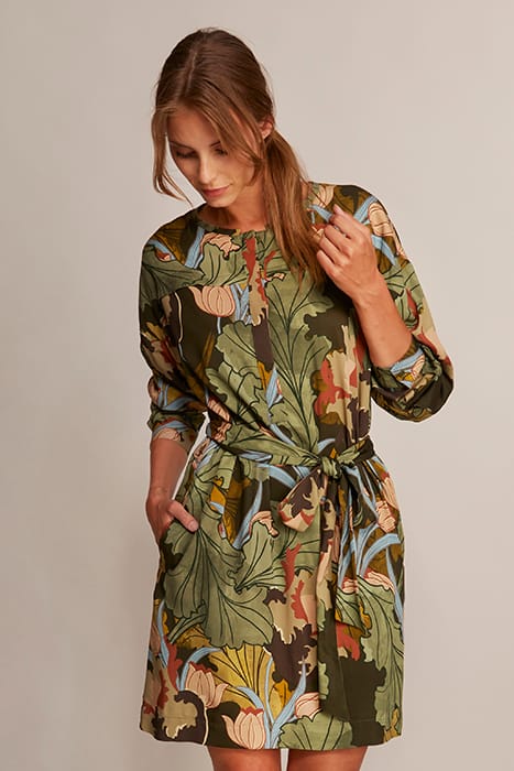 DRESS LS FANCY TOPPART GREEN 2