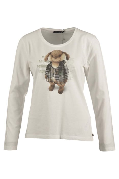 CREW NECK TEE LS + DECO WHITE 1