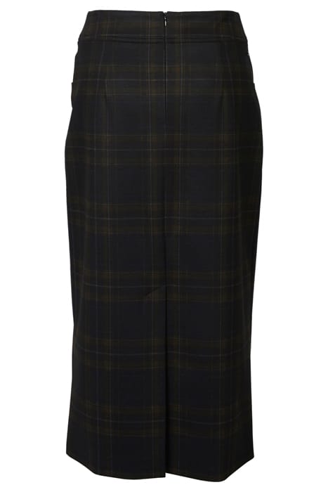 PENCIL SKIRT STUDDED PKT BROWN 4