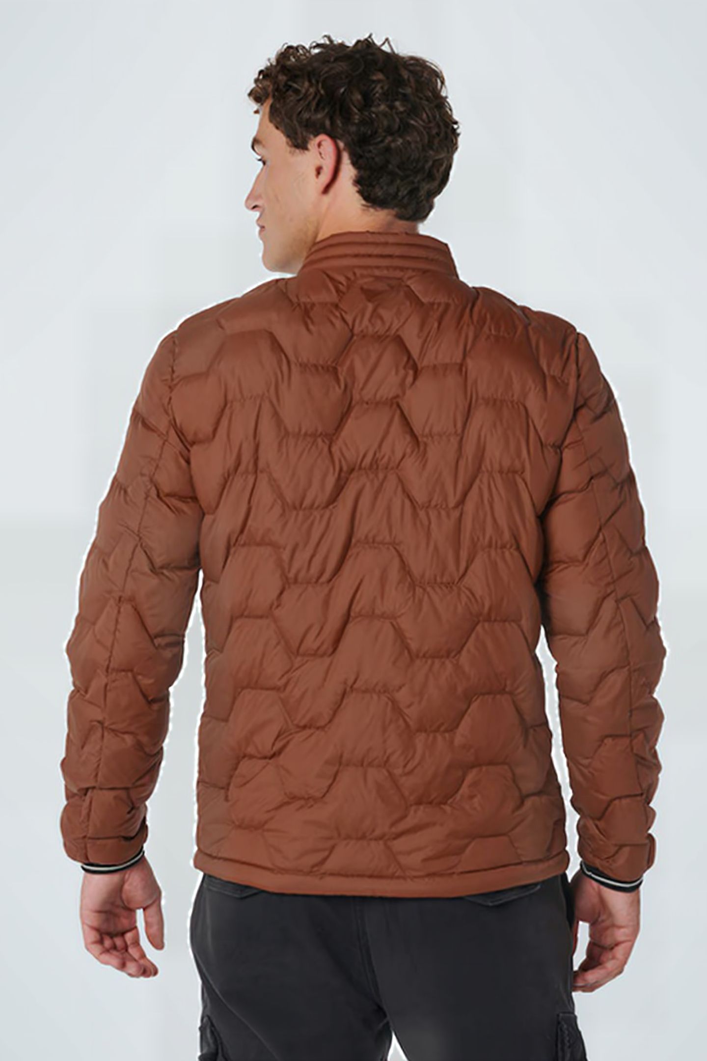 JACKET SHORT FIT PADDED BRANDY 3