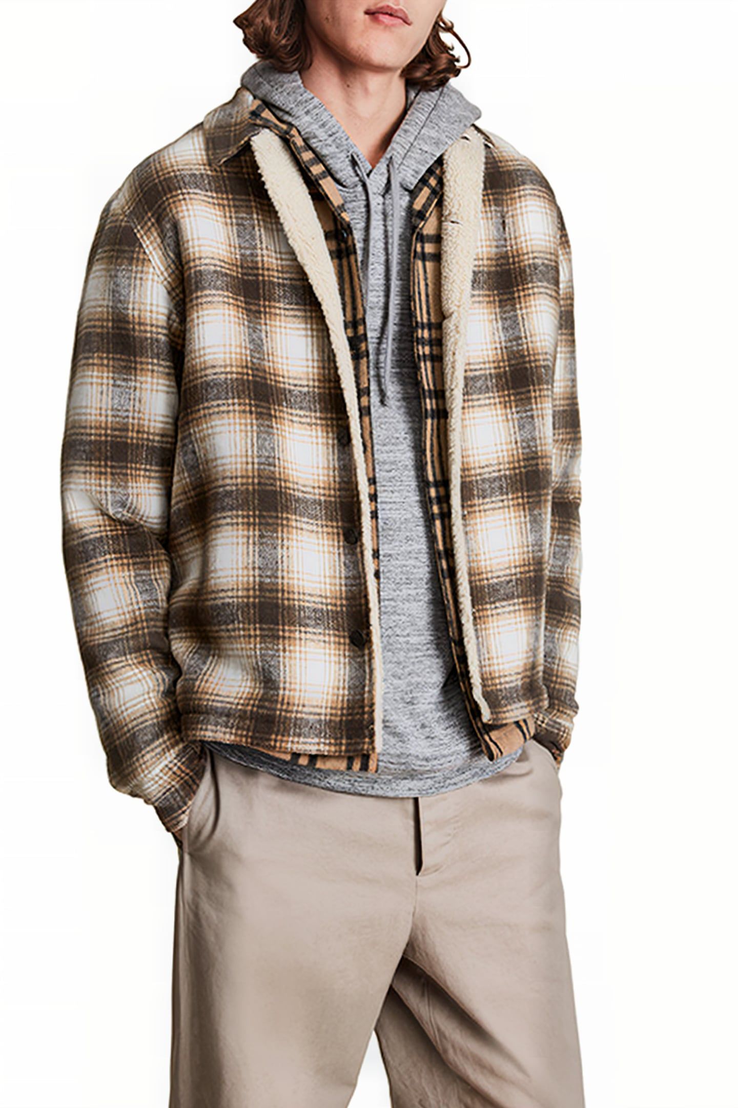 EASTFORK JACKET WHITE/BROWN 1