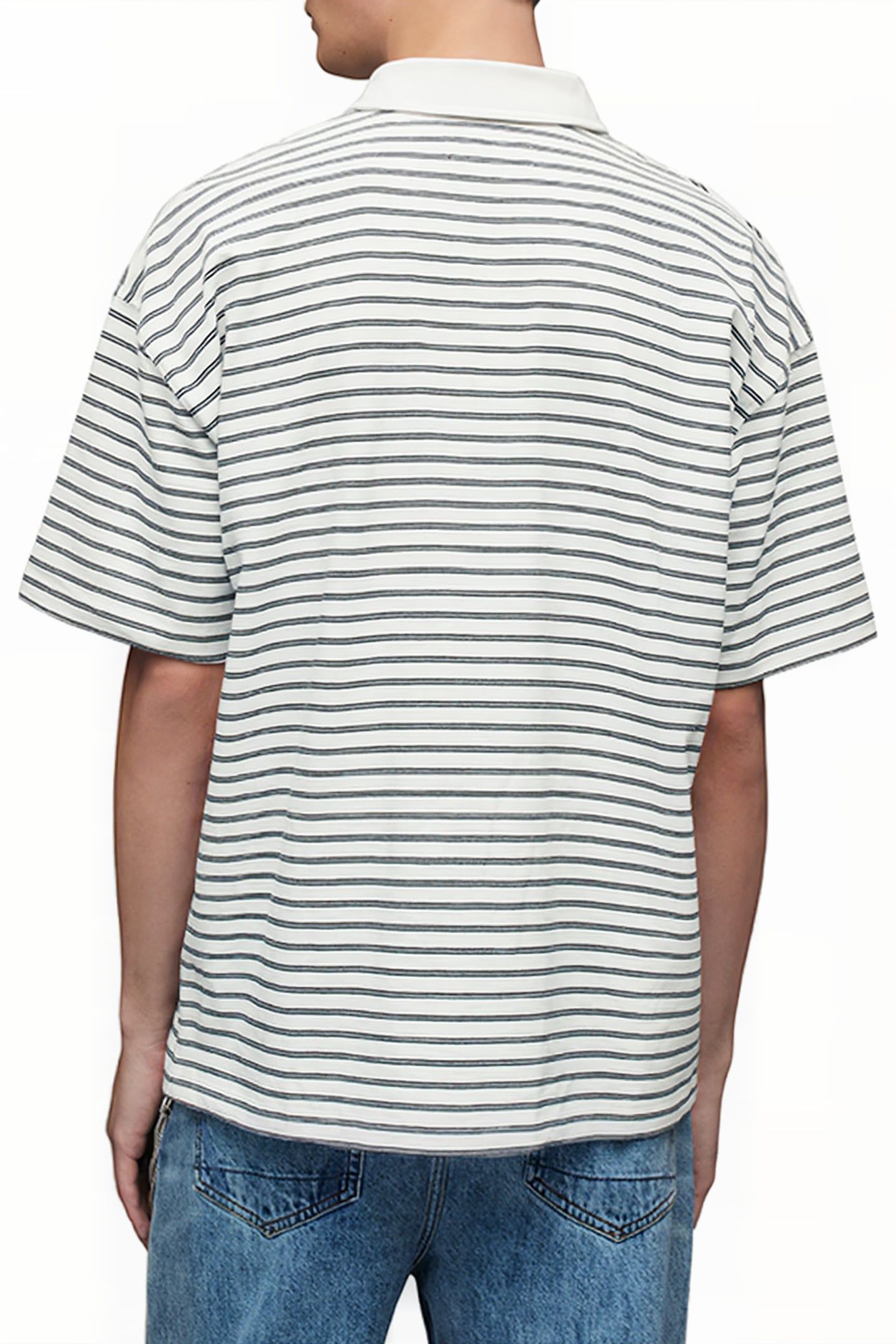 AVE SS POLO CHALK WHT/JET BLK 2
