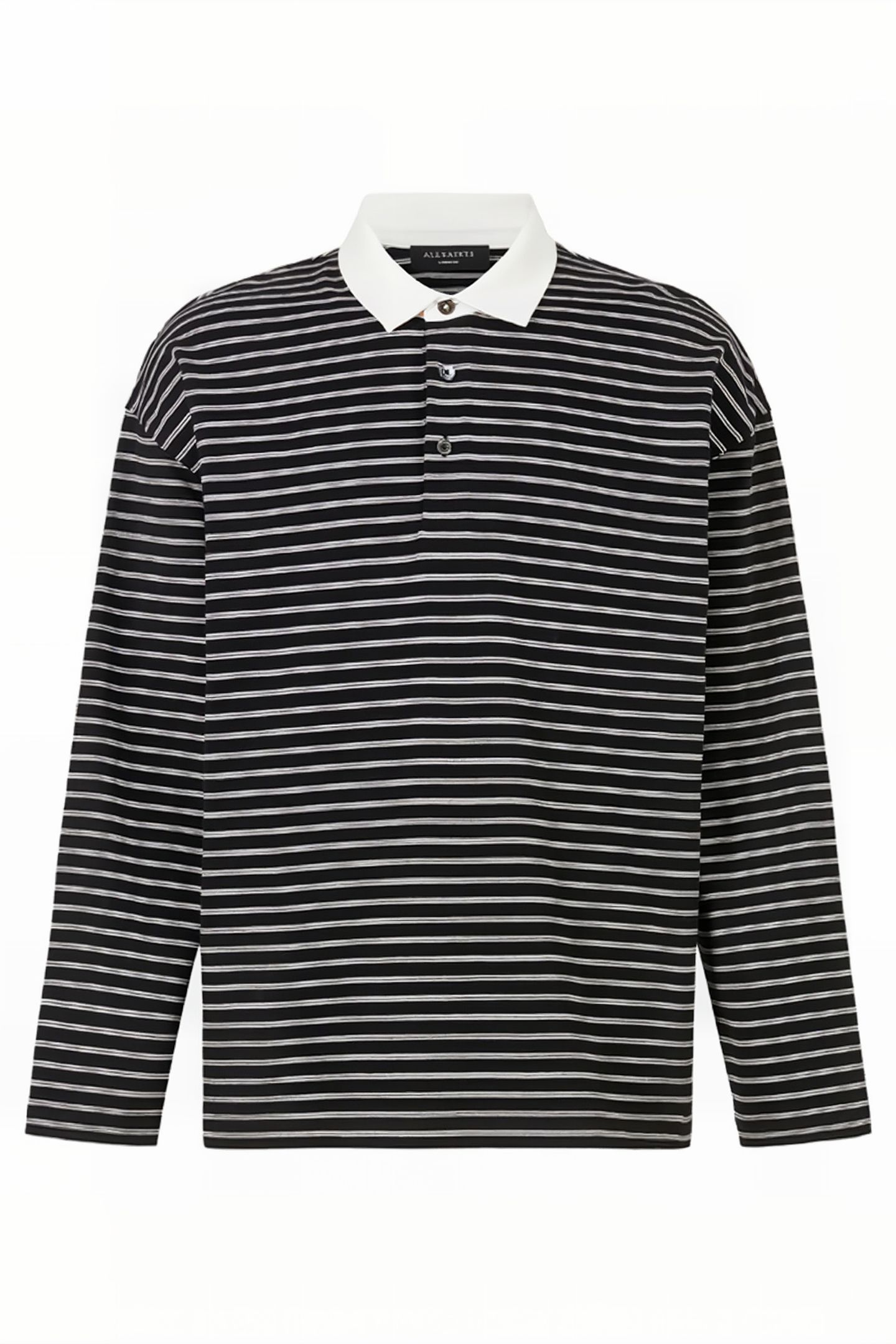 AVE LS POLO JET BLK/CHALK WHT 7