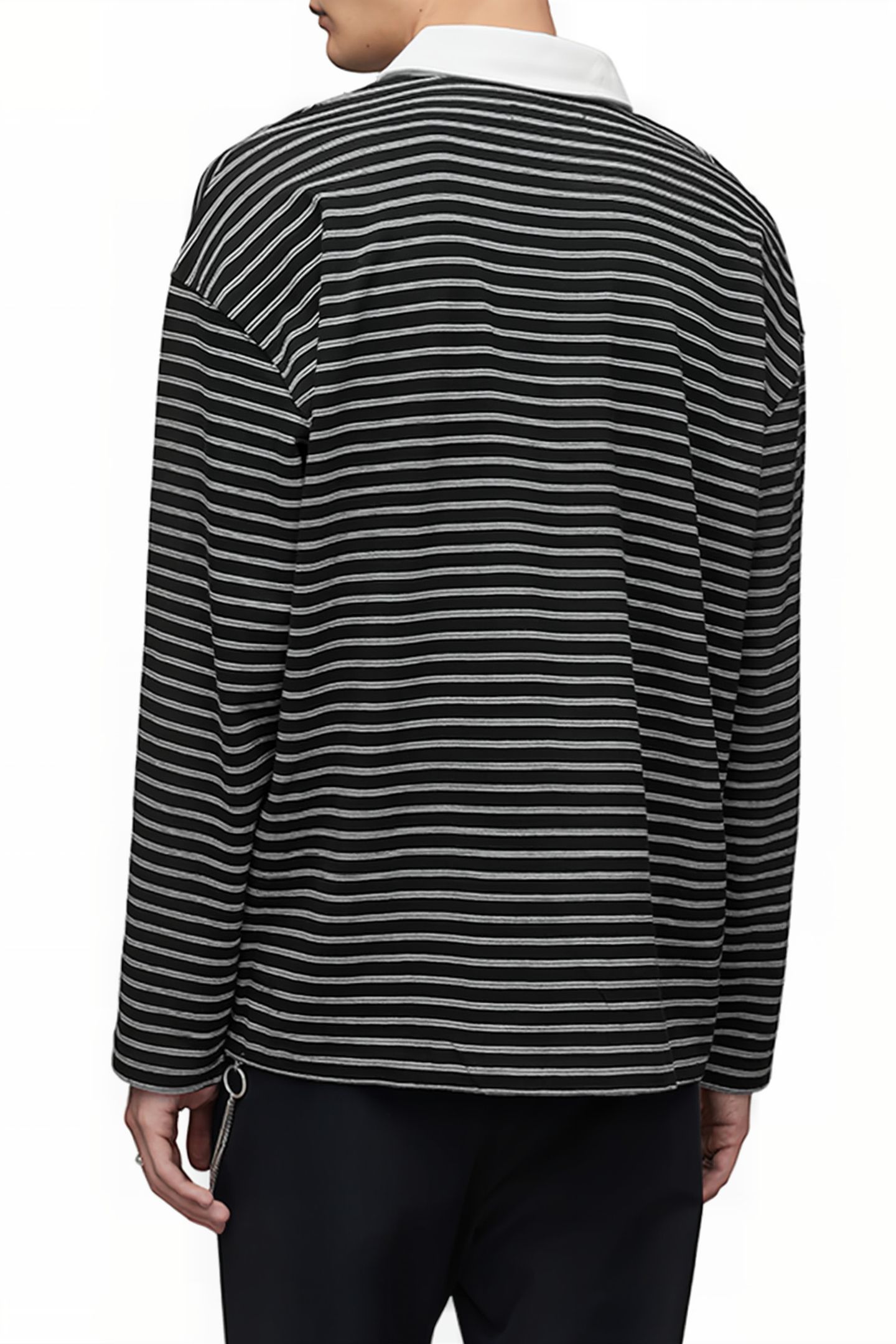 AVE LS POLO JET BLK/CHALK WHT 2
