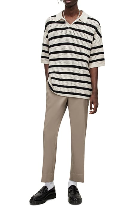 KADE SS POLO ECRU/BLACK 3