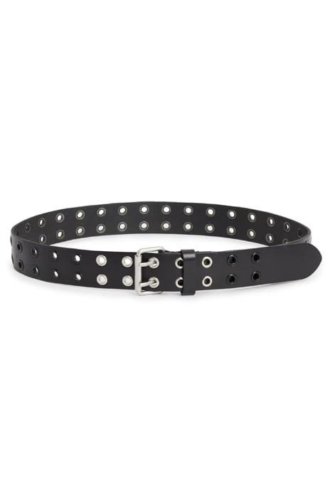 ALANNAH MIX BELT MATTE BLACK/NICKEL 1