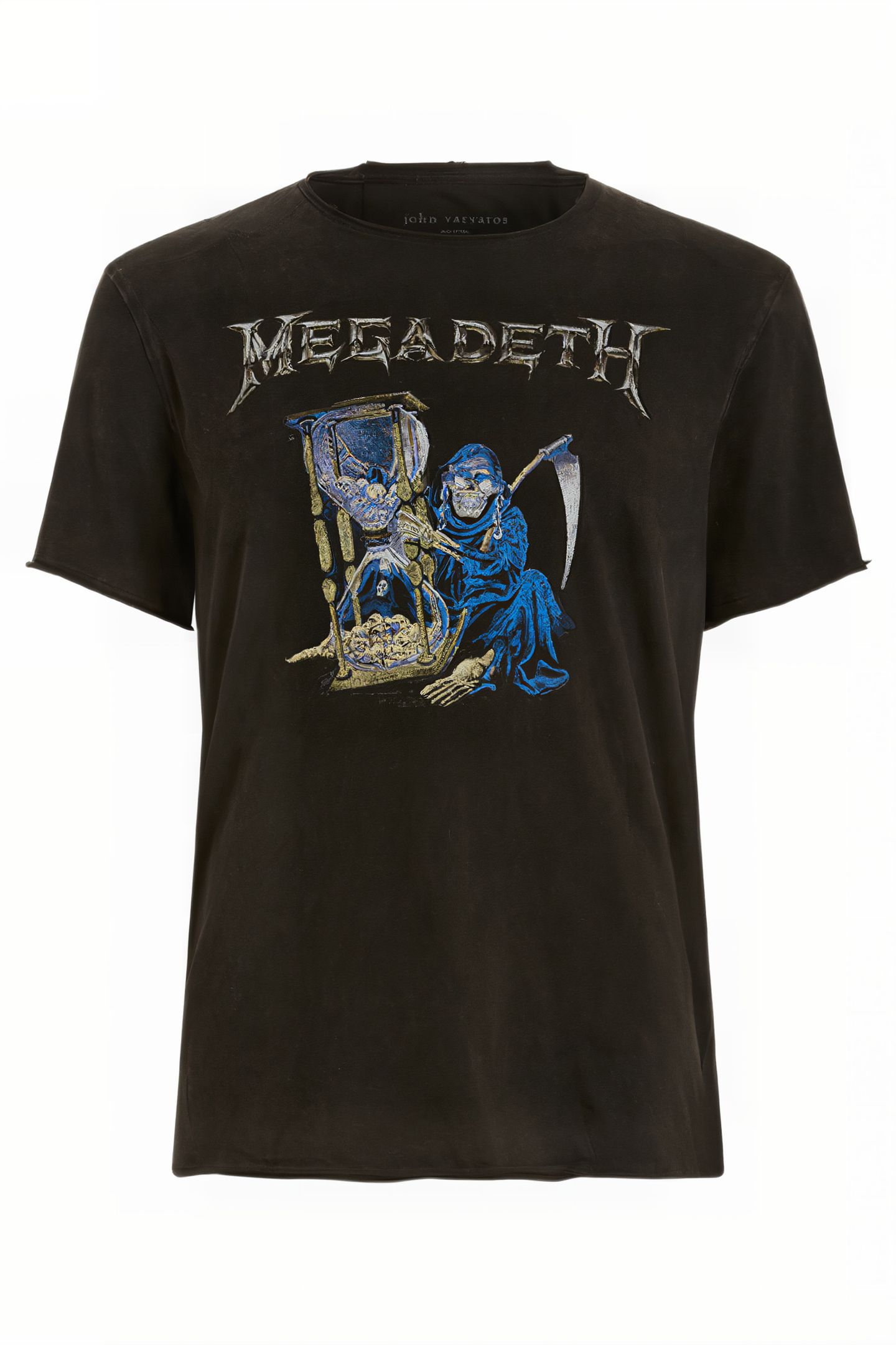 SS RAW EDGE TEE VINTAGE WASH - MEGADETH HOURGLASS BLACK 4