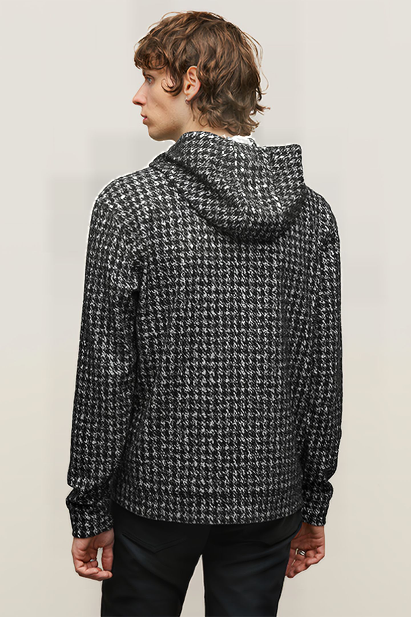 DELANCEY REGULAR FIT LS POP-UP HOODIE BLACK 2