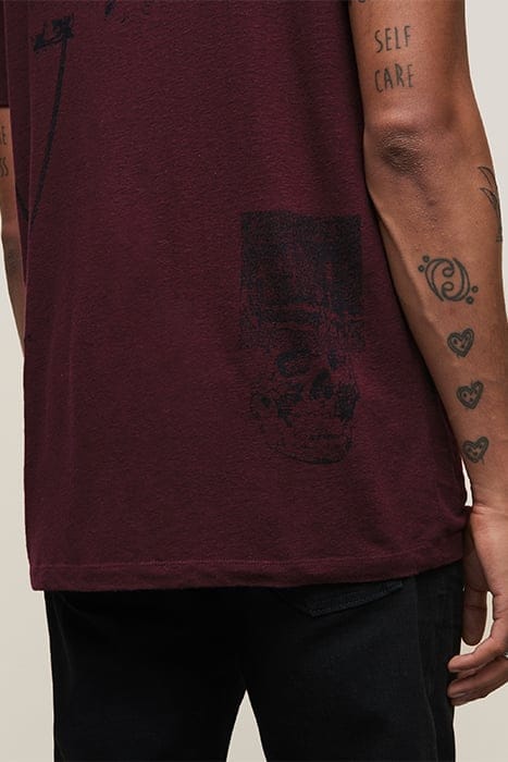 SS CREW TEE - ALL OVER GRAPHIC DARK PLUM 7