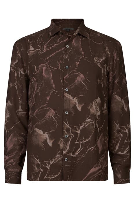 STRAIGHT BOTTOM HEM SHIRT WITH REGULAR COLLAR DARK PLUM 4