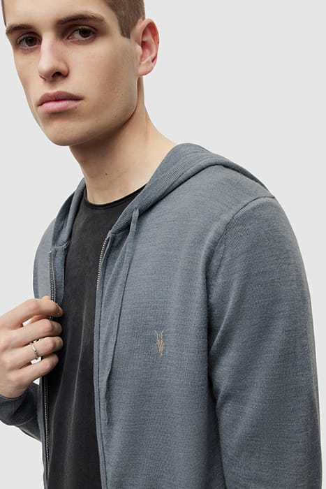 MODE MERINO ZIP HOOD COMO BLUE MARL 4