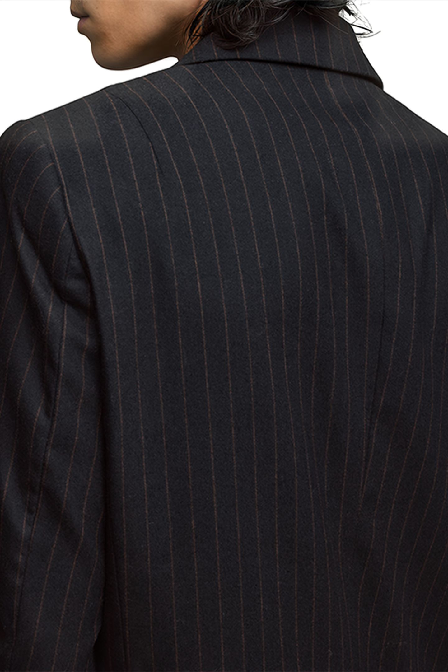BLUES BLAZER PINSTRIPE BLK BRWN 6