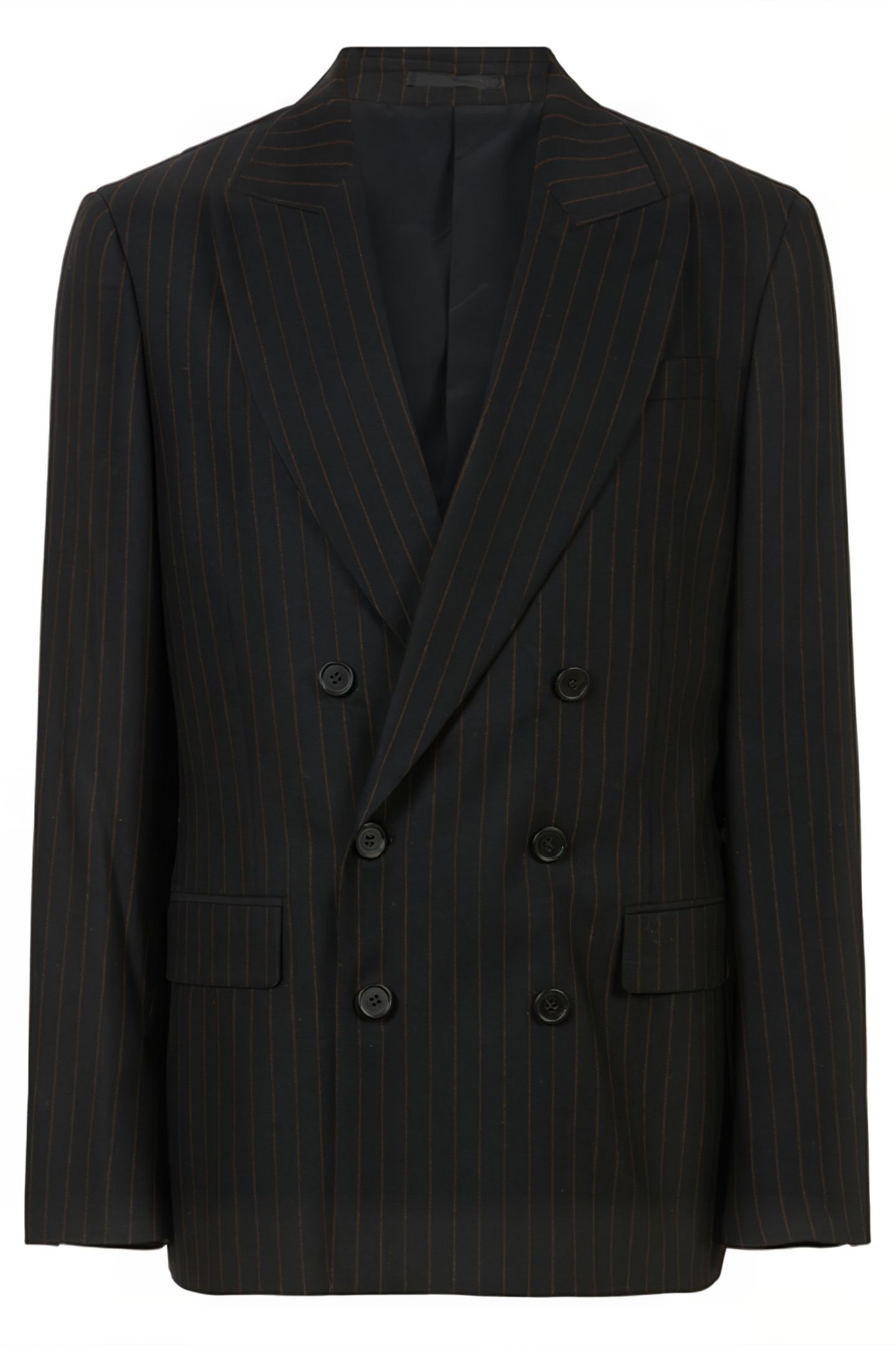 BLUES BLAZER PINSTRIPE BLK BRWN 4