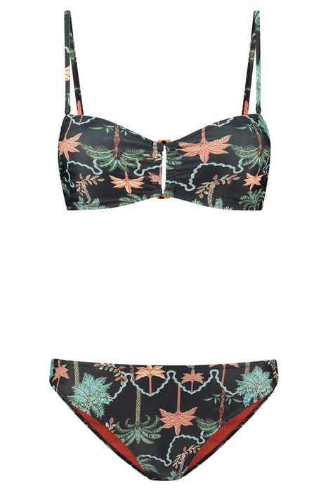 ZOE BIKINI SET JAIPUR PALM BLACK BLACK 4