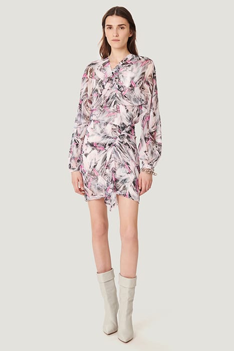PAOLINA DRESS IN GREY/ECRU/PINK DRESS 1