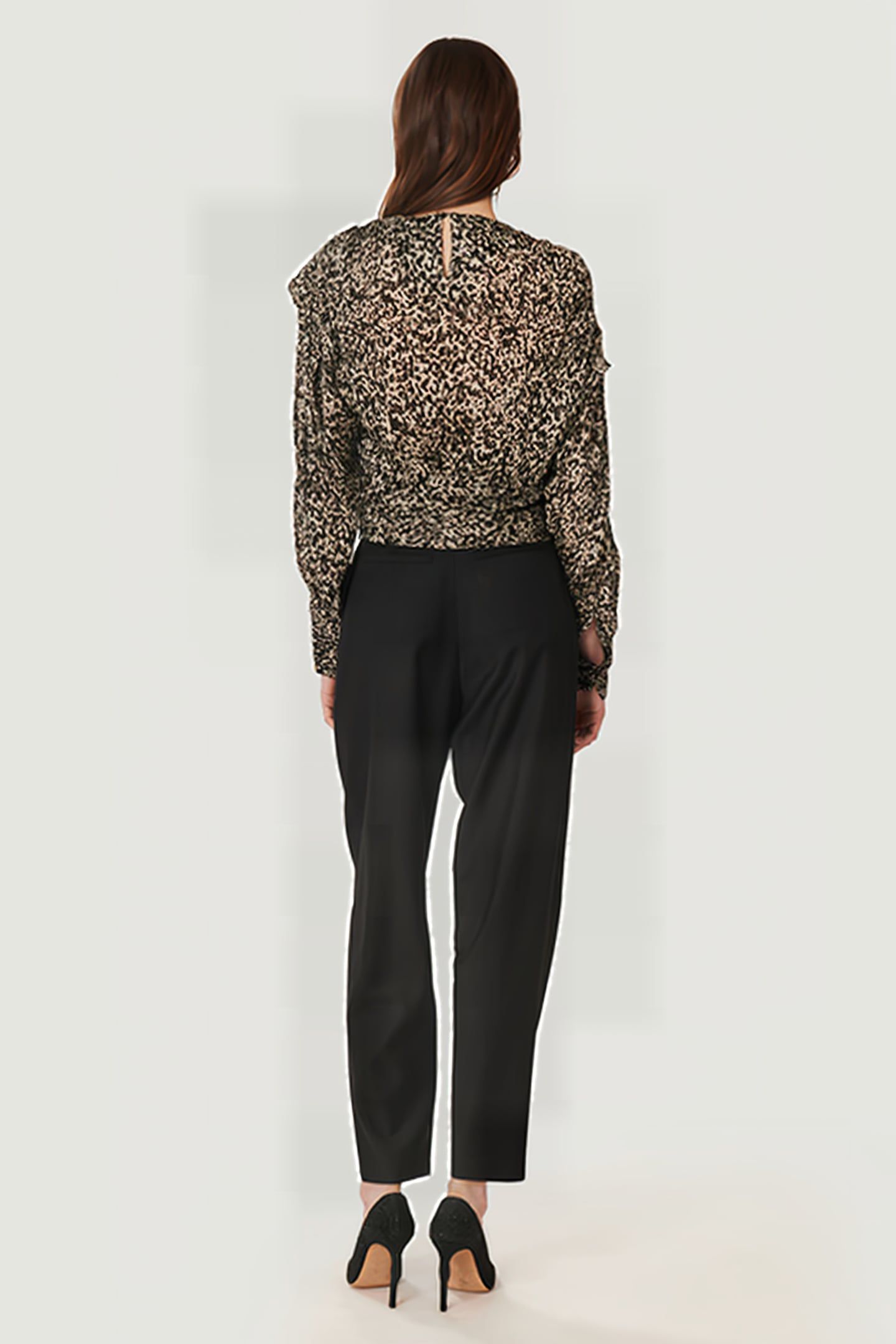 RUSKO BLOUSE IN ECRU/BLACK/BROWN BLOUSE 2