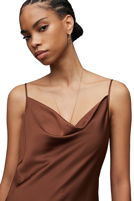 HADLEY DRESS WARM CACAO BROWN 5