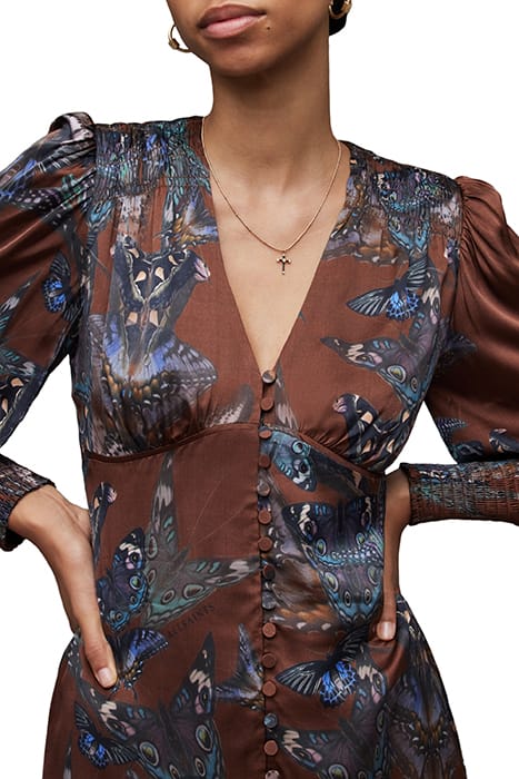 AUDEN DIANA DRESS DEEP COFFEE BROWN 5