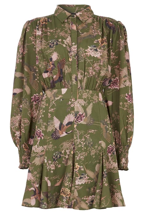 KEELEY PEGGY DRESS KHAKI GREEN 7